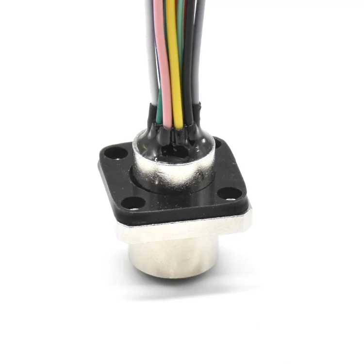 WESTSAM 12 pin circular industrial Panel Mount Connector Waterproof square female M12 Flange Socket