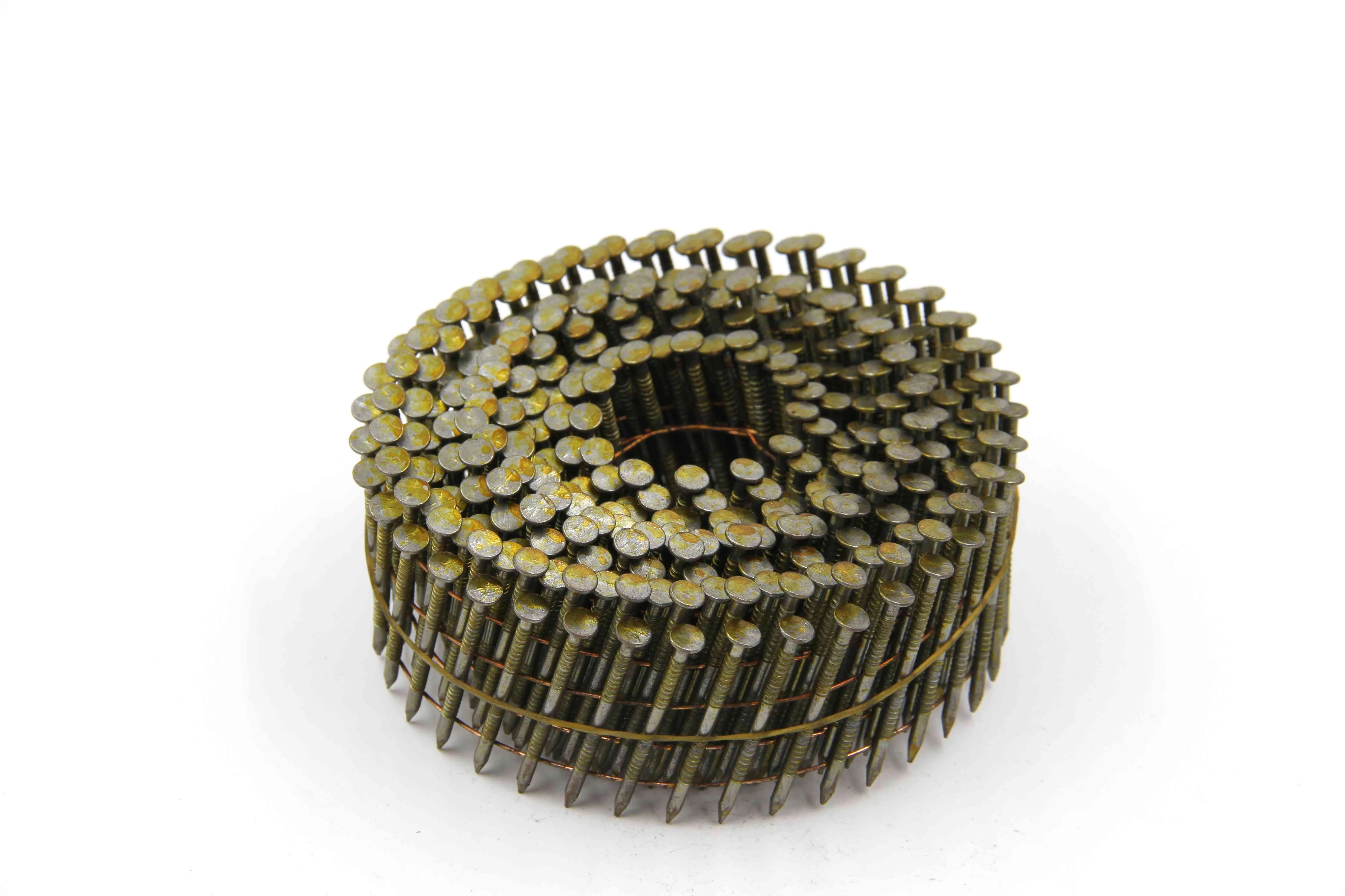 Высокое качество Желтое покрытие Винт Хвостовик проволочный гвоздь с поддоном