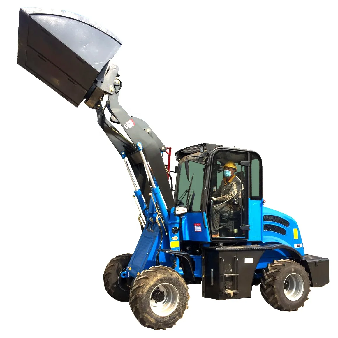 Zl912 1.2 Ton 34 Kw Articulated Small Mini Wheel Loader With Heater/ Air Conditioner