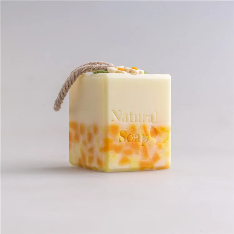 Private Label OEM Organic Naturally  Sea Buckthorn Lemon Soap Handmade Nature Acne Soap For Skin Care