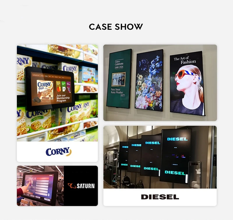 Wall mount android tablet screen interactive touch monitor screen advertising lcd display