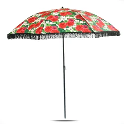 New design high quality macrame beach umbrella with tassels