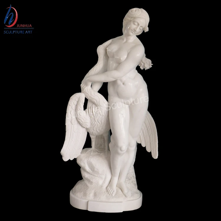 Мраморный Лебедь скульптура девушка женщина фигура статуя для продажи