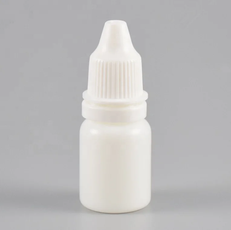 10ml 30ml hdpe eye dropper bottle 15 ml plastic white food tamper proof nozzle tip