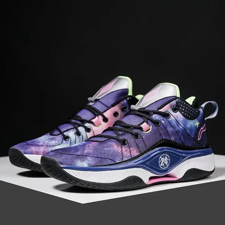 Hot Brand Logo Custom Professional Outdoor Sports Sneakers Blank Mesh Women High Top Ankle Protecting Anti-slip Basketball Shoes