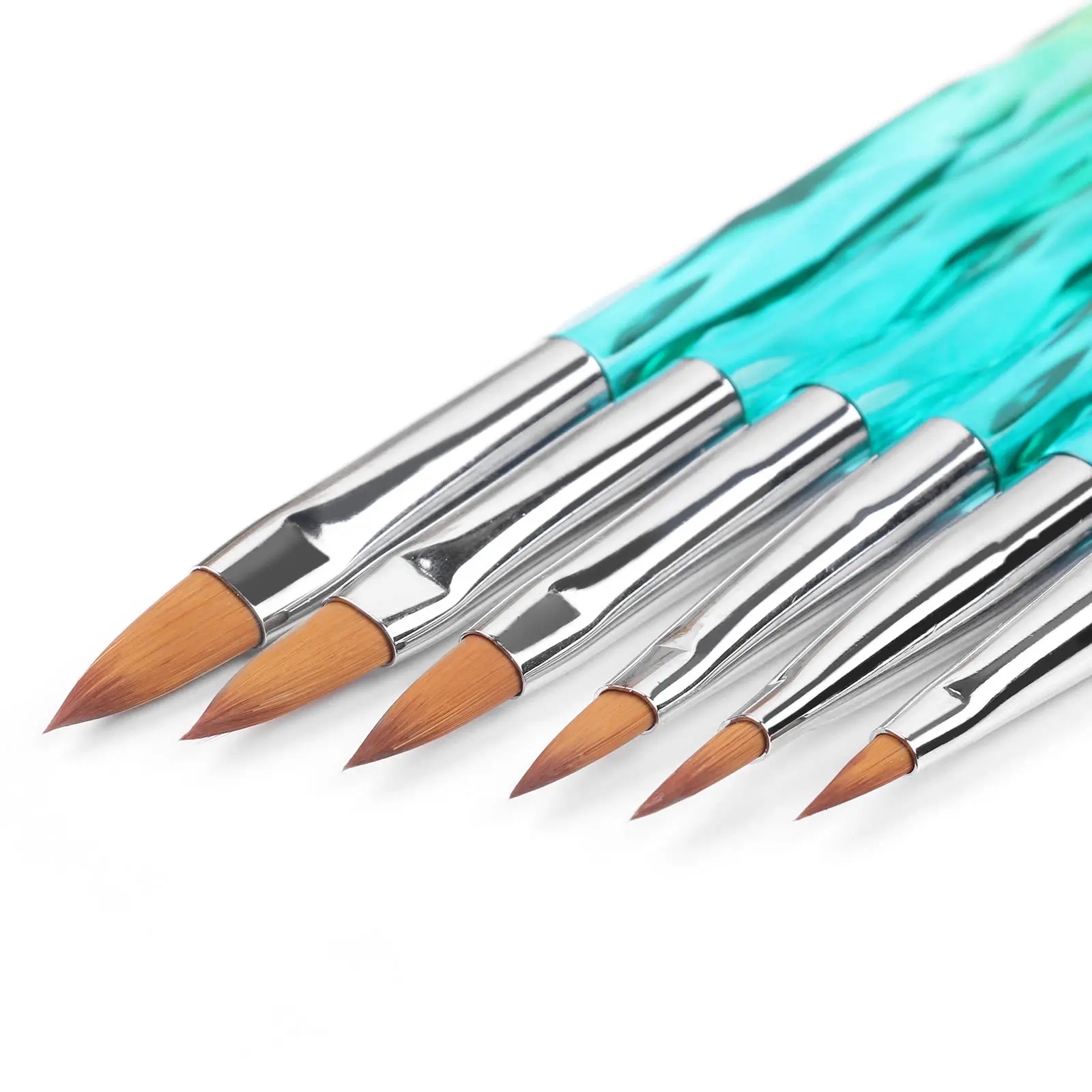 Crystal Carving Flower Nail Art Brush Tool Acrylic Handle Uv Gel Painting Pen Powder