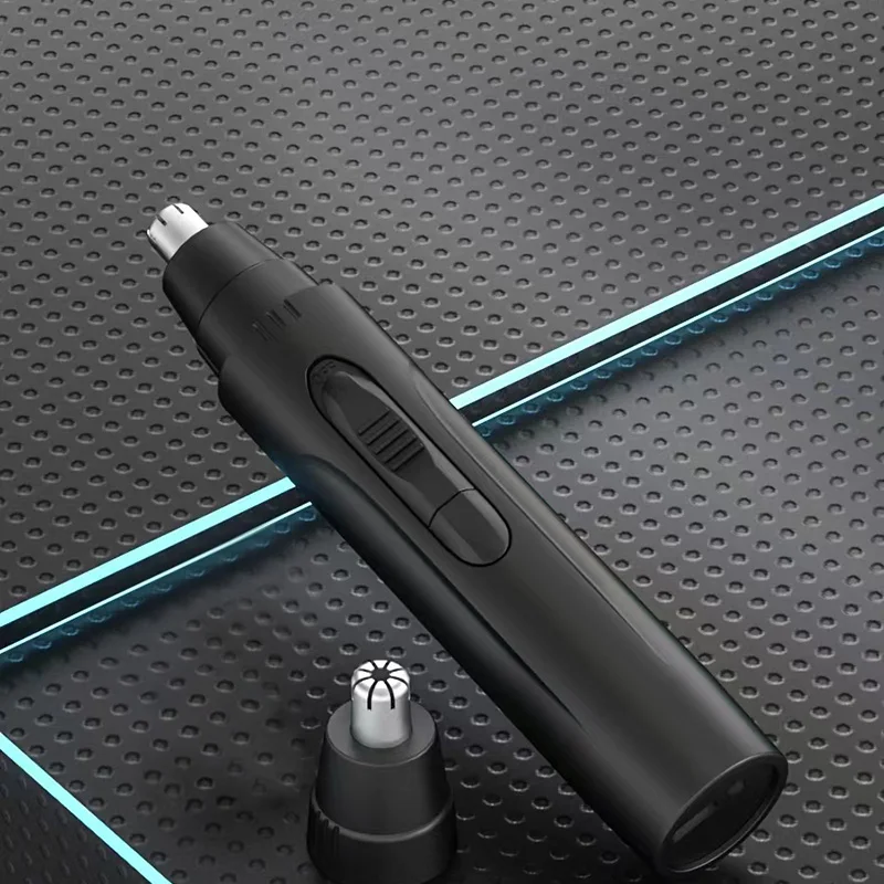 Водонепроницаемый триммер для удаления волос в носу, электрический триммер с питанием от батареи для ушей, лица, бровей, носа