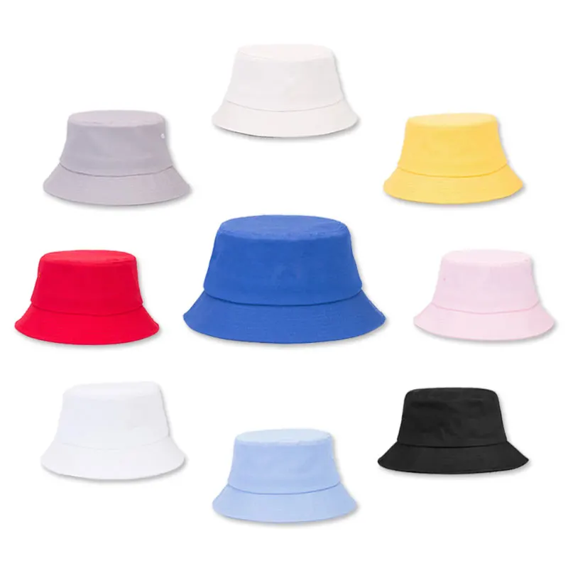 Custom Logo Designer High Quality Men Blank Embroidery Bucket Hats Caps Plain Customize Print Wholesale Bucket Hats Custom