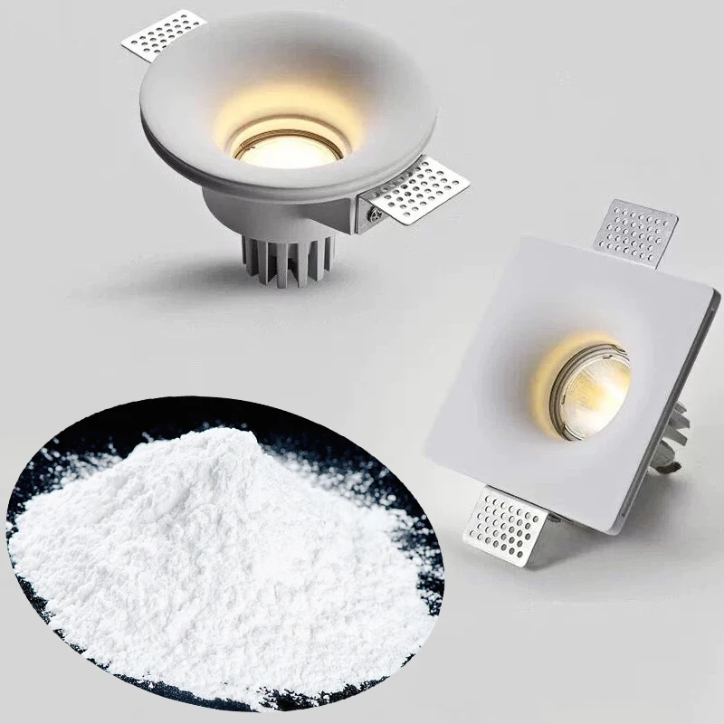 7W 10W Gypsum Led Lights Square Gypsum Trimless Recessed Led Ceiling Light Downlight Ceiling Recess Mounted Plaster Lamp