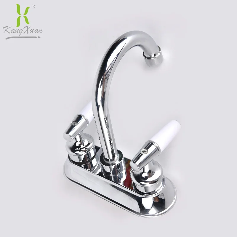 Modern plastic chrome  basin faucet with hot and cold mixer