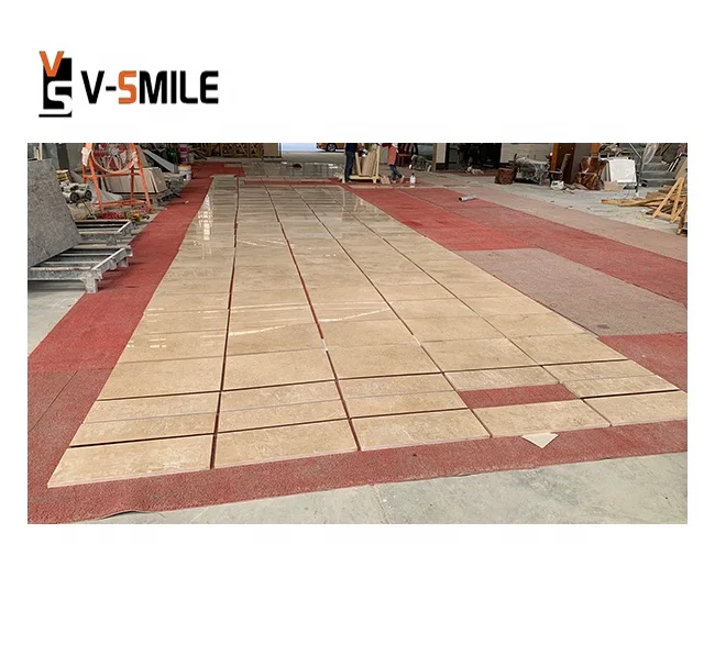 Egyptian beige Stone Slab Sunny Beige Marble Pieces Cut To Size Floor Tile