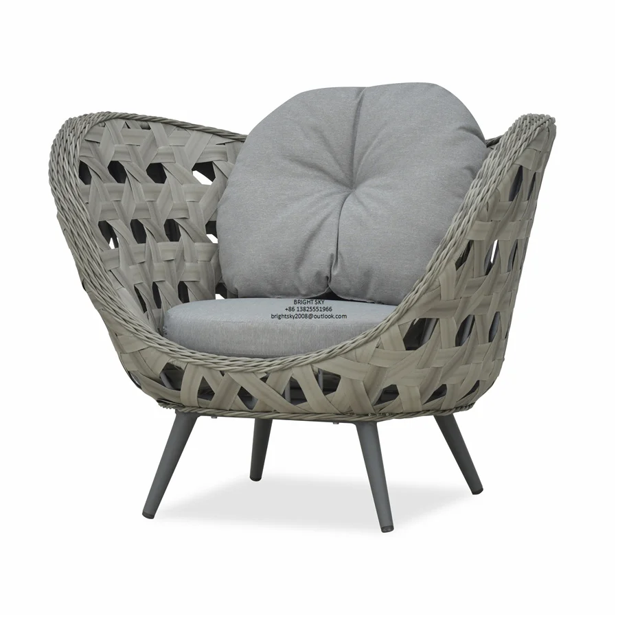  hot selling new design luxury outdoor rattan leisure lounge chair sofa furniture for patio balcony