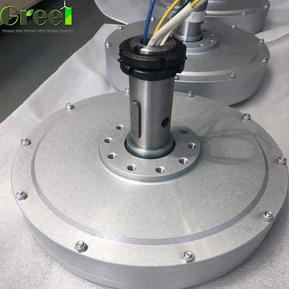 100rpm 3KW 5KW Coreless Permanent Magnet Wind Generator Axial Flux Coreless Generator Outer Rotor Inner Rotor