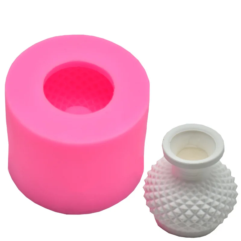DIY Creative Silicone Vase Making Mold for Plaster Bottle Clay Concrete Planter Pot Mold