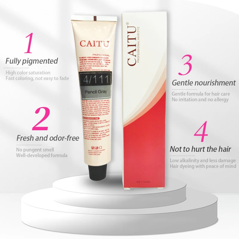 
New hair salon special dye cream fast dyeing ammonia and ppd free for dark hair free sample oem 