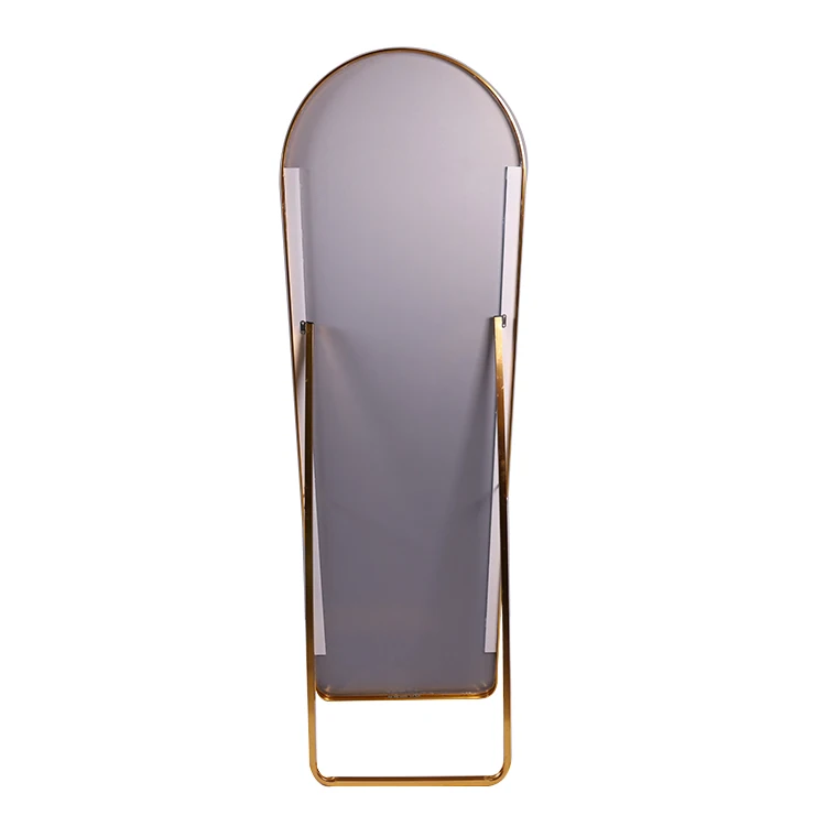 Simple Design Frame Arc Mirror Full Length Mirror Floor Standing Mirror With Support Frame
