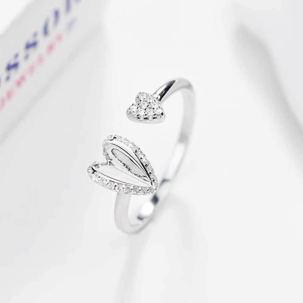 Ювелирные изделия из стерлингового серебра 925 ювелирные с золотым покрытием регулируемые циркониевые кольца для женщин