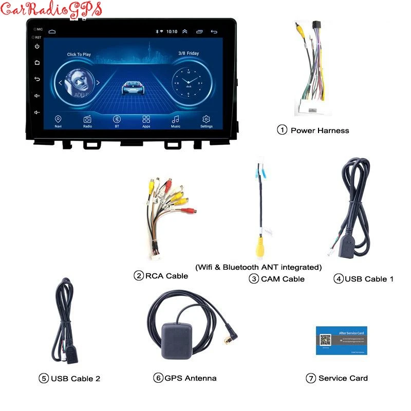 
9 Inch Factory Android 10 Car Dvd Player for KIA RIO 2016-2018 Multimedia Gps Navigation System 