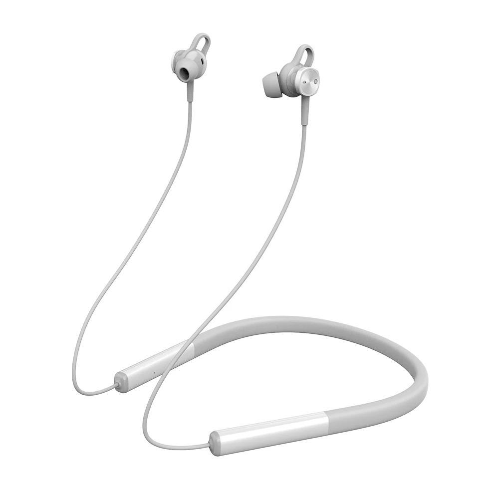 Fashion texture good neck ergonomic design fit skin button control LED indicator blinking sports wireless earphone