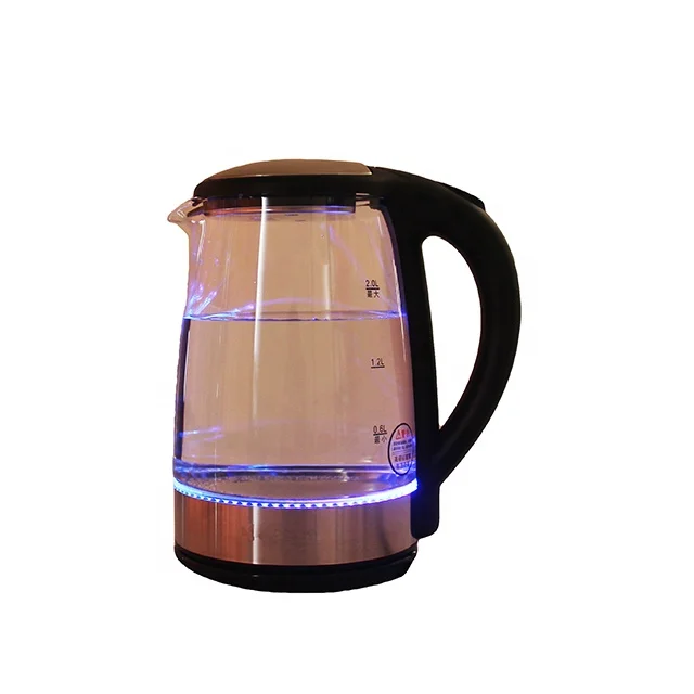 
Home Kitchen Appliance Hot sales 1.7L Temperature changeable Electric Glass Kettle With LED Light 
