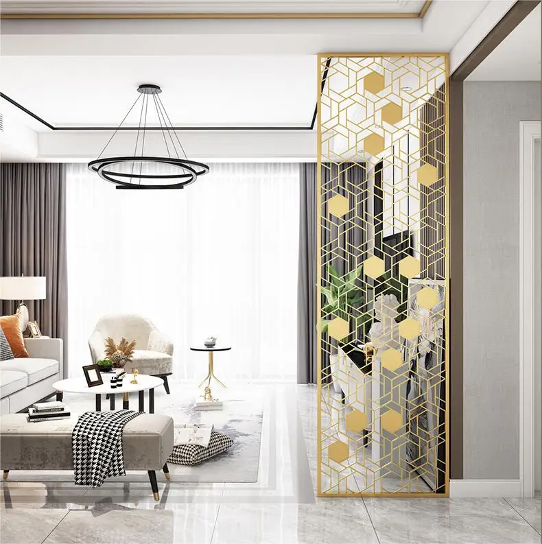 foshan stainless steel screen partition  stainless steel Wall Screen  Metal Movable Divider For room