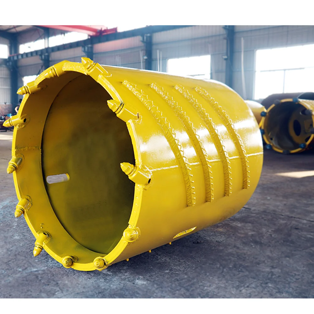 Construction Machinery Parts Custom Strengthen Key Component Cutting Ring Rock Drilling Core Barrel With Bullet Teeth