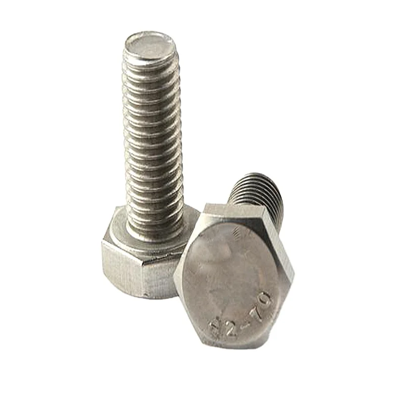 ANSI/ASME B18.2.1 Compliant 304 Stainless Steel Hexagon Head Bolt 1/4-20*1/2 A2-70 Plain Finish ISO Wash White Bolts Category