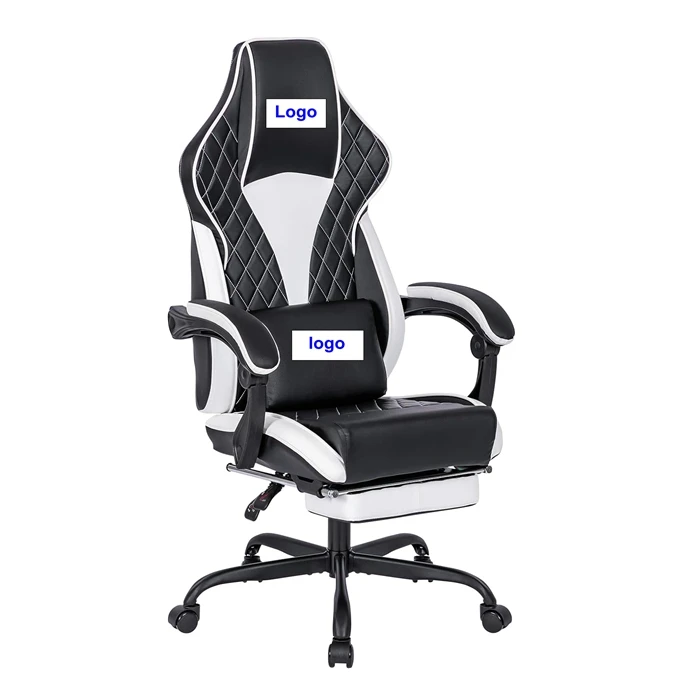 Wholesale Price Ergonomic Office Video Game Gaming Chair with Footrest and Massage Lumbar Support, Adult Gamer Chair with Adjust