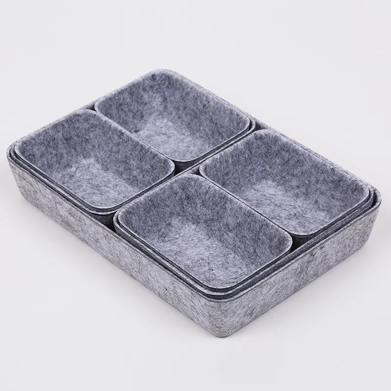 Multi-Purpose Felt Storage Box Jewelry Shoes Clothing Food Cleaning Supplies Flower Pots Kitchen Wardrobe Bathroom Storage