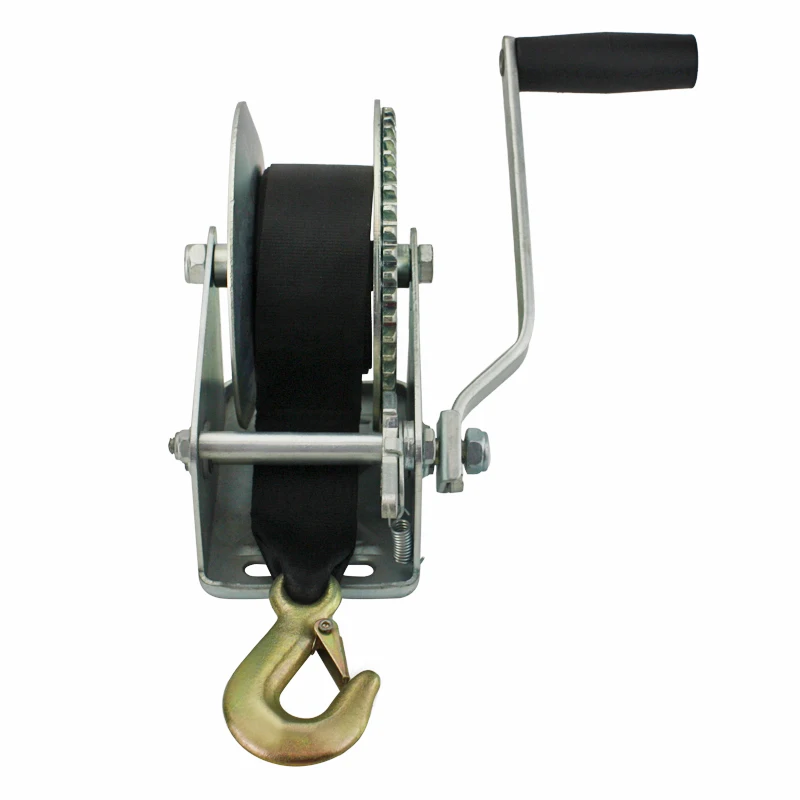1600LBS  Zinc Plating  Hand winch with Webbing Strap