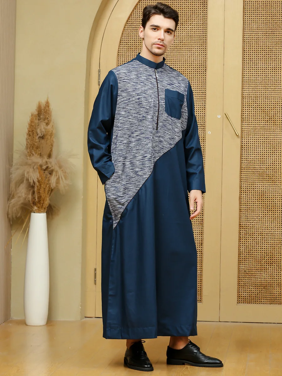 muslim Men Jubba Thobe Arabic Islamic Clothing long Dress Saudi Arabia Robe Abaya