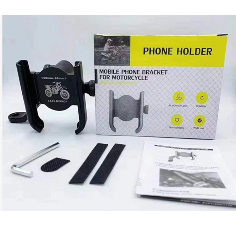 360 security lock bike cell phone holder mount aluminum alloy Full protection scooter motorcycle mobile phone holder for bicycle