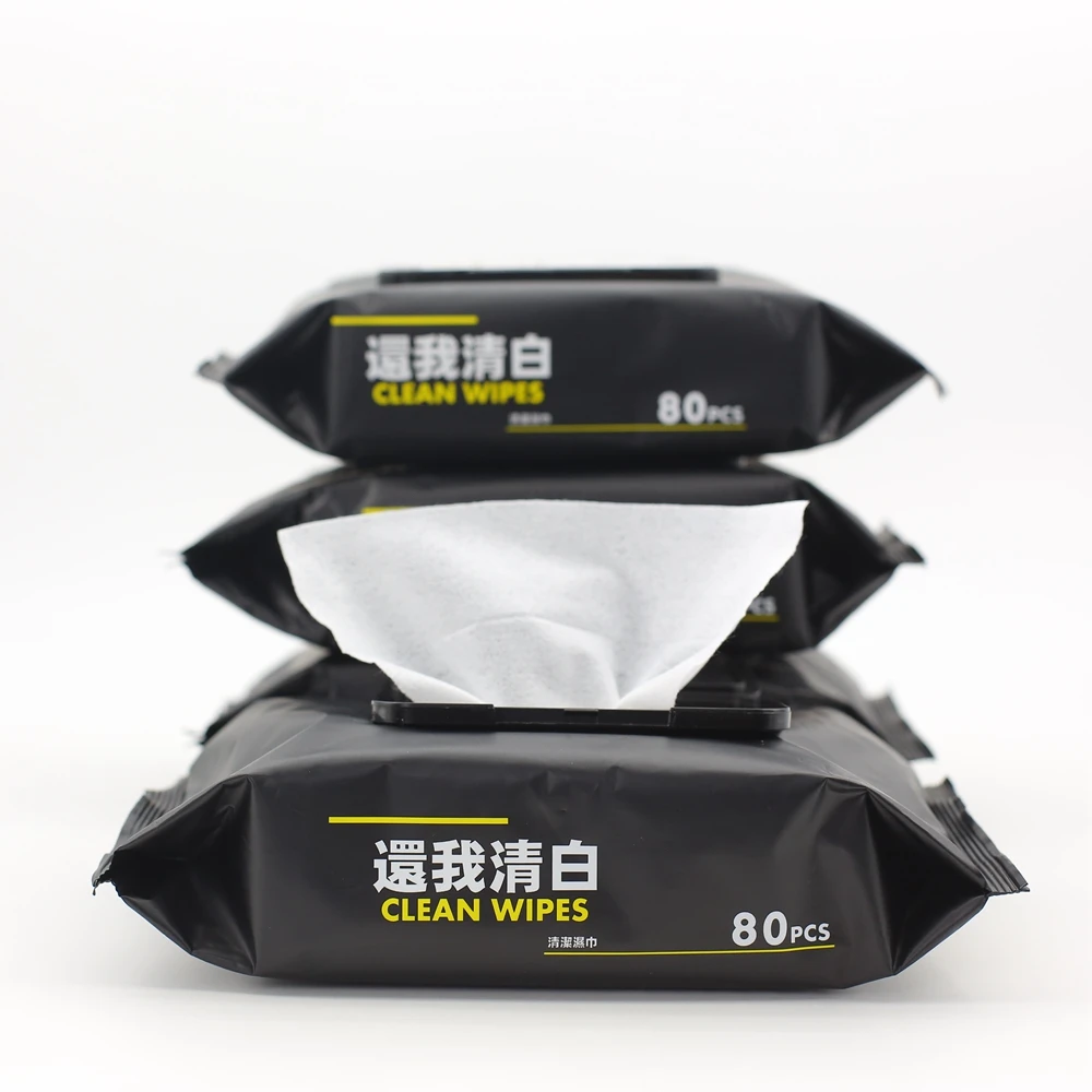 Custom Logo Shoe Wipes Cleaner Quick Stain Remover Sneaker Shine Polish Cleaning Cleaner Wet Wipes