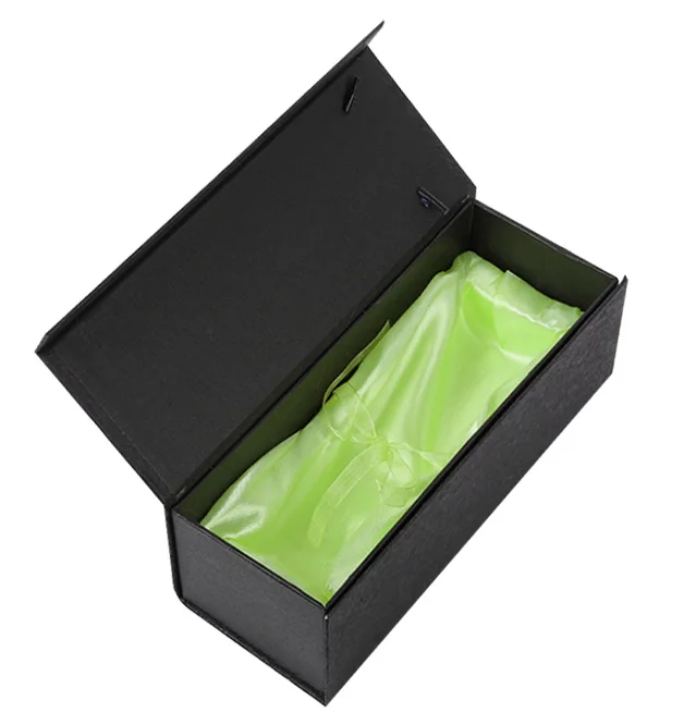 Custom made luxury matt black rigid cardboard liquor set packaging boxes champagne whisky red wine paper gift box