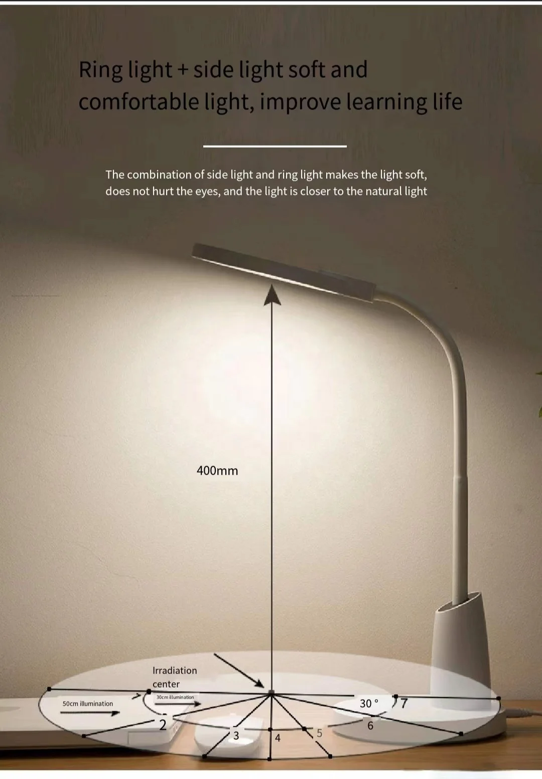 Timer Folding LED Desk Lamp Book Reading Light Dimming Table Lamps For Reading Study With Night Light