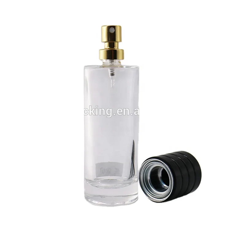 50ml perfume bottle charm classic cylinder glitter luxury spray moroccan perfume bottle clear weight cosmetics with magnetic cap
