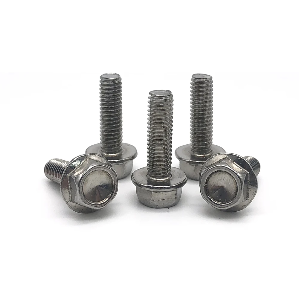 China Bolt manufacturer Sale DIN6921 m8 x 25mm stainless steel flange bolt hex bolt for Mechanical Equipment