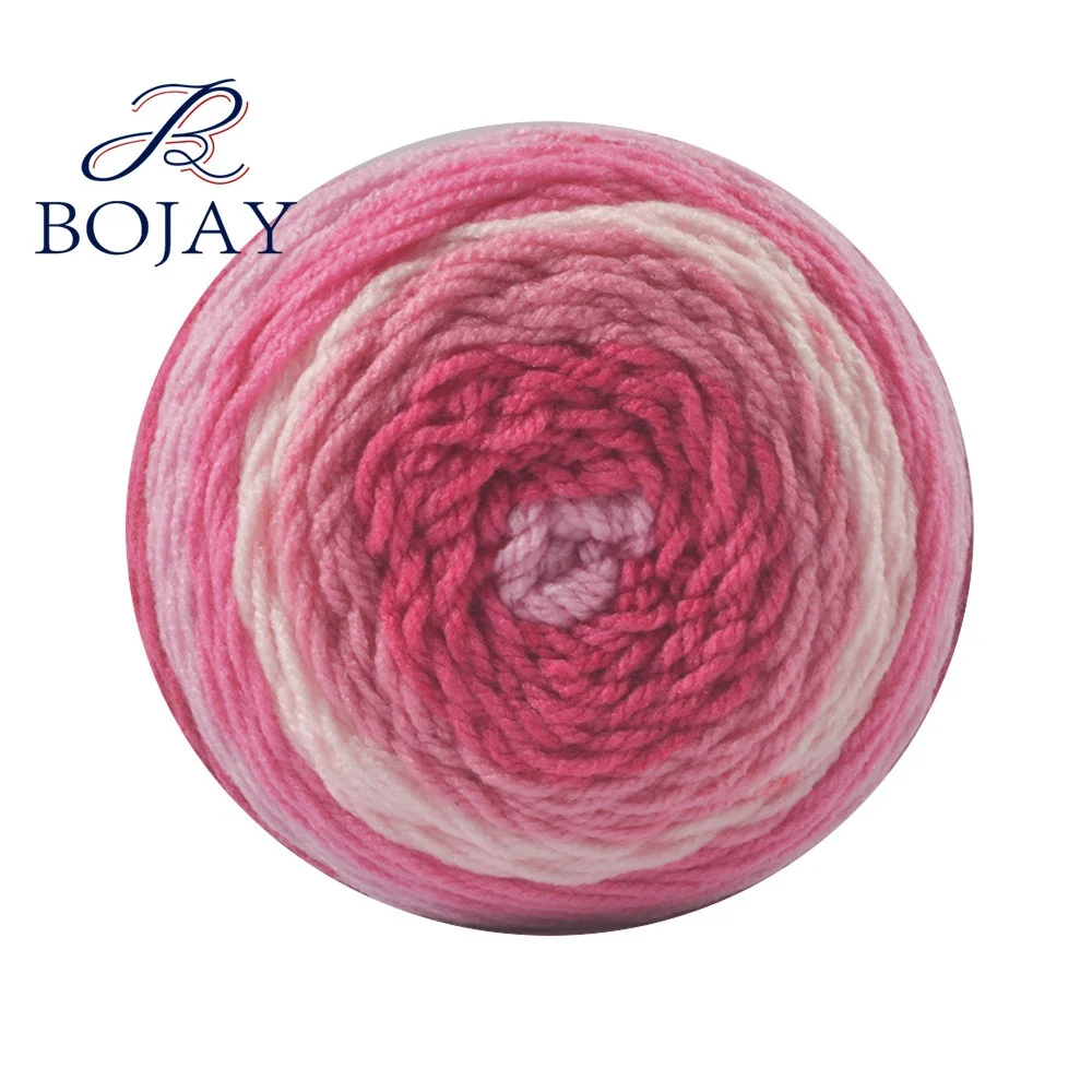 Лидер продаж, вязаный шарф Bojay, необычная меланжевая пряжа для вязания крючком, 100% акриловая пряжа, розничная продажа, пряжа для вязания кексов