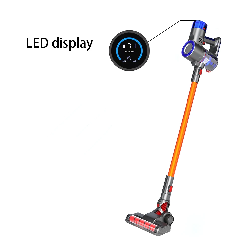 Shopee Lazada popular 3 gears led display BLDC  cordless led display screen vaccum cleaner handheld portable lcd screen cleaner
