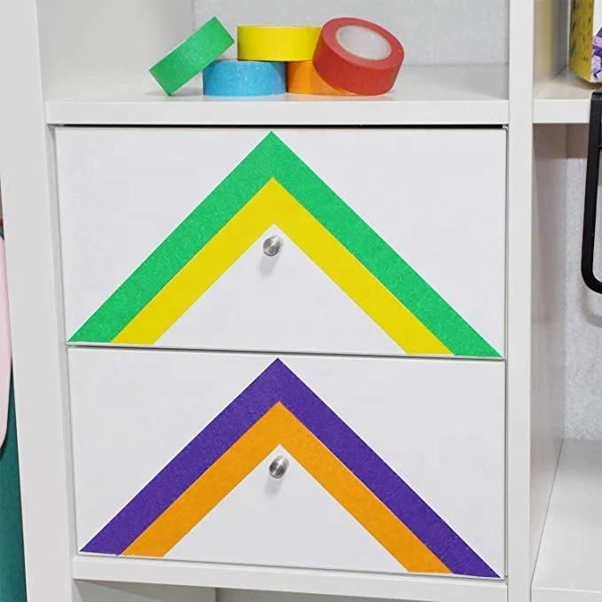 Colored Masking Colored Painters Tape for Arts and Crafts, 6 Pack, Drafting  Craft Labeling  Paper  Masking Tape, Col