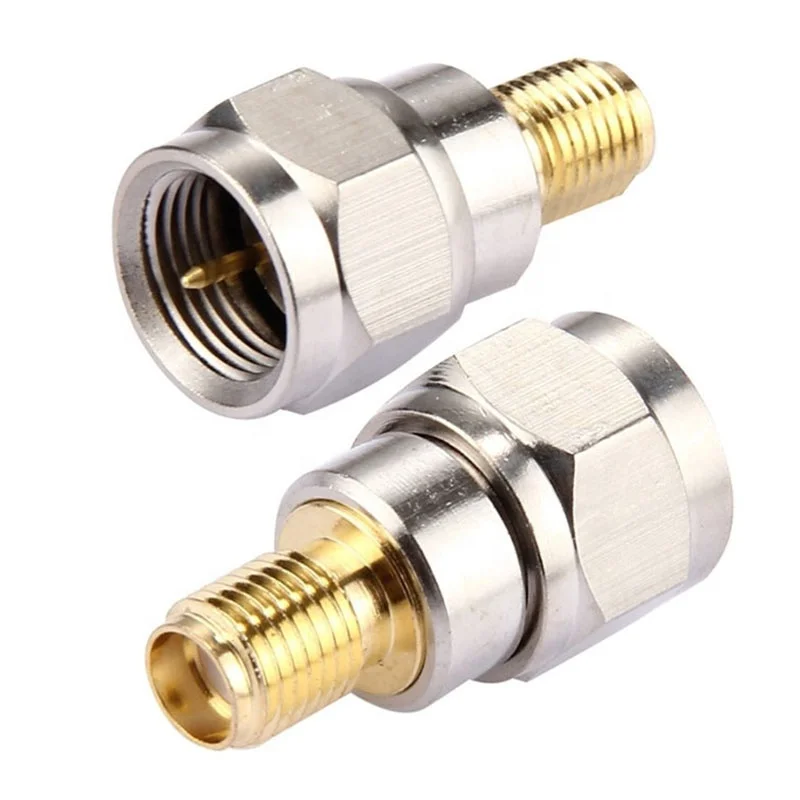 High Frequency Coaxial RF Connector F Male To SMA Female Adapter