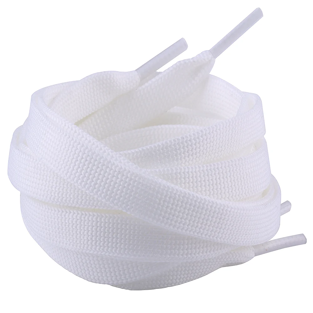 10mm Flat Shoe laces Classic Black White Shoe Laces 130cm long Sneaker Shoe Laces