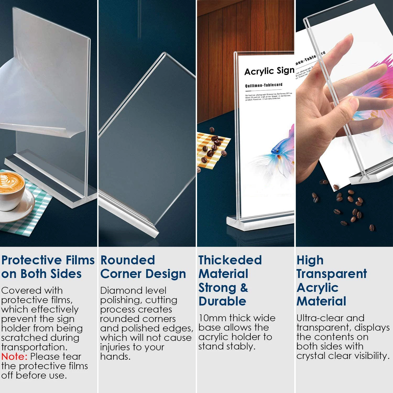 acrylic billboard table card holder stand card holder table T Shape Table Menu Display Card Holder Stand acrylic board stand