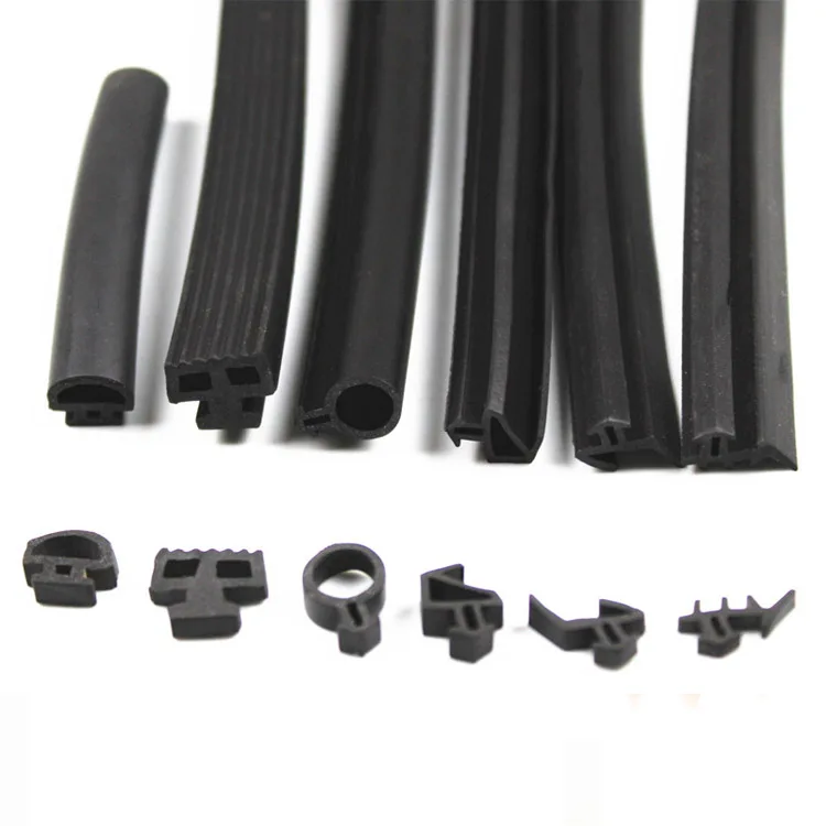 U shape black custom sliding panel window edge rubber epdm silicone flexible door bottom sealing strip