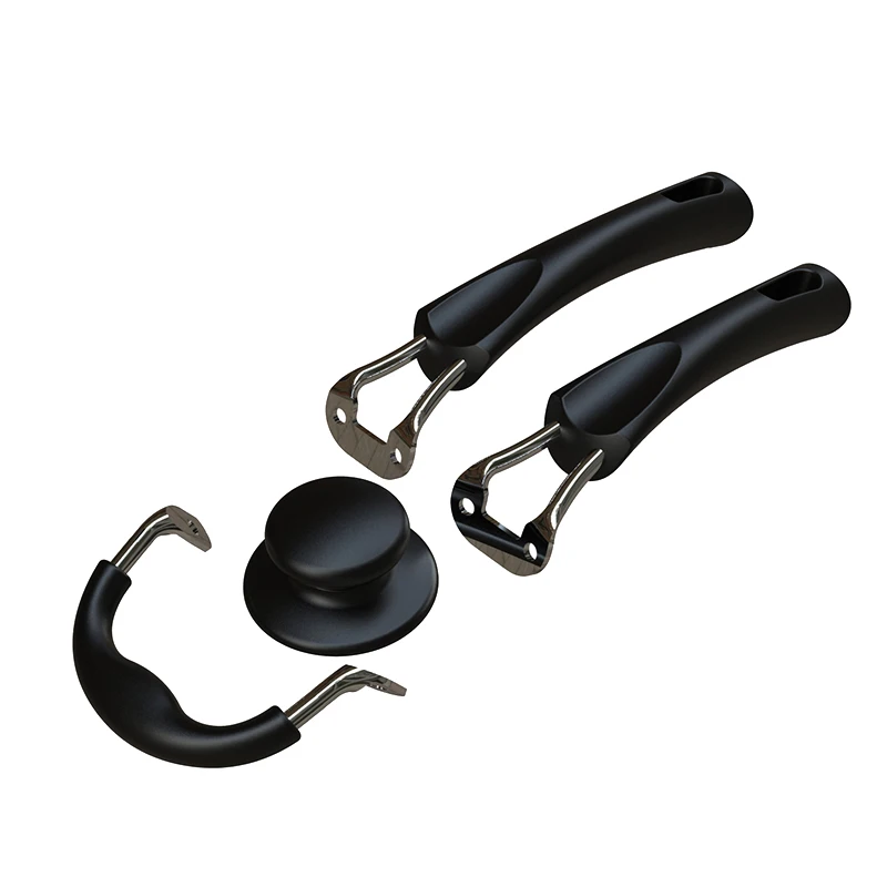 
Black cookware accessories pan handle with trim sheet long ironing durable household pan universal bakelite kitchen removable ha 