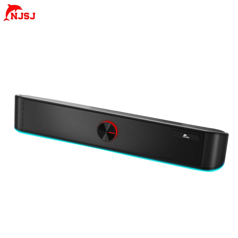 NJSJ новый дизайн RGB игровой компьютер bt динамик длинноходная звуковая панель с USB Bluetooth