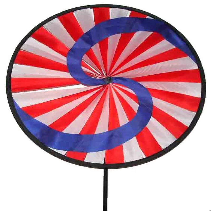 Spring tripe round law windmill for garden decoration