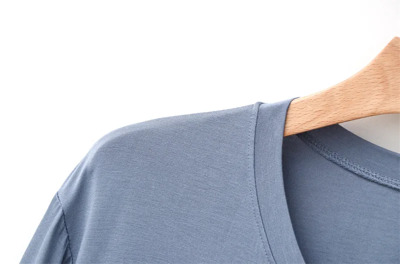 high quality modal v neck t shirt for men custom shorts pajama custom logo cotton pajamas men casual plain tshirts shorts set