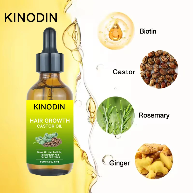 Private label 100% Natural Formula Nourishing Scalp Hair Growth Castor oil and magic Rosemary hair oil Serum