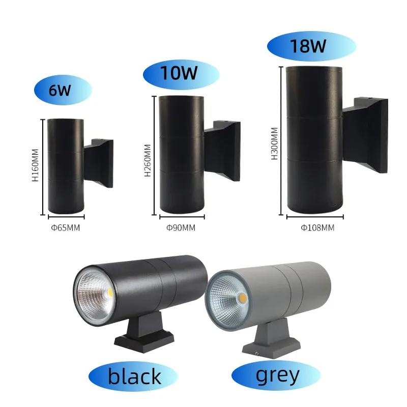 Up/Down Led outdoor lighting IP65 outdoor wall lamp decorative spotlight LED Wall Light led lamp outdoor